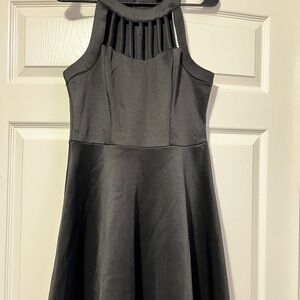 Elegant Black Halter Dress